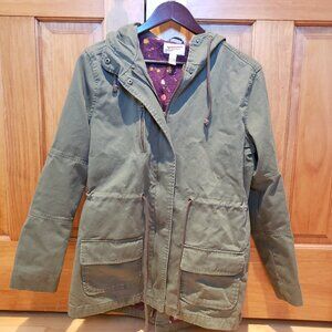 Medium Arizona Jeans Co. Full Zip & Button Down Green Jacket 100% cotton